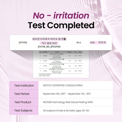 DERMALOGY by NEOGENLAB Bio-Peel Gauze Peeling Pads (Wine, 30 pads) - Exfoliating & Firming Peeling Pad with PHA & Red Wine & Resveratrol & Acid Hyaluronic - Korean Skin Care