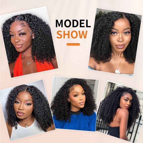 Kinky Curly Clip ins Human Hair 3C 4A Curly Clip in Hair Extensions for Black Women 8Pcs with 20Clips 120g/set 10A Brazilian 18 Inch Human Hair Natural Black