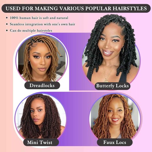 Afro Kinkys Bulk Human Hair for Dreadlocks Extensions Repair Locs, Twist Braiding Afro Kinky Human Hair for Locs Brown Color 20 inches for Micro Locs Extensions 1 Pack 30 Gram（4#/20inch/30g）