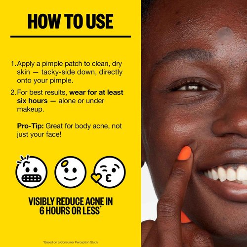 PEACE OUT Acne Day Dot, Sheer Acne Healing Dots, Virtually Invisible Wear, Hydrocolloid Pimple Patches Helps Clear Blemishes Quickly with Encapsulated Salicylic Acid, Retinol & Aloe Vera, 40 dots