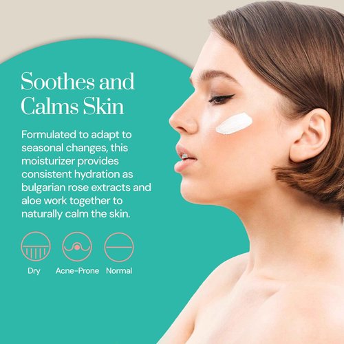 Soapstones Natural Skincare Rosewater Moisturizer - 2 oz - Soothing & Hydrating Skin, Reducing Redness & Inflammation