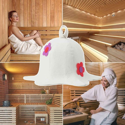 100% Wool Sauna Hat, Traditional Russian Sauna Hat Accessories for Men and Women, Infrared Steam Sauna Accessories Cap