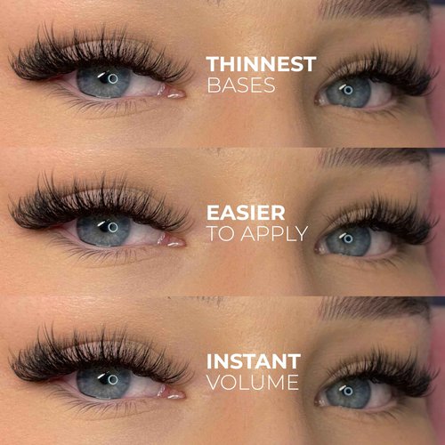 One V Salon Pro 14D Promade Loose Fans, 1000 Premade Extreme Mega Volume Lash Fans | D Curl | 0.05 mm | 8–15 mm Mixed Lengths | Thin Base, Hand-Crafted Eyelash Extensions(14D-0.05-D-Curl)