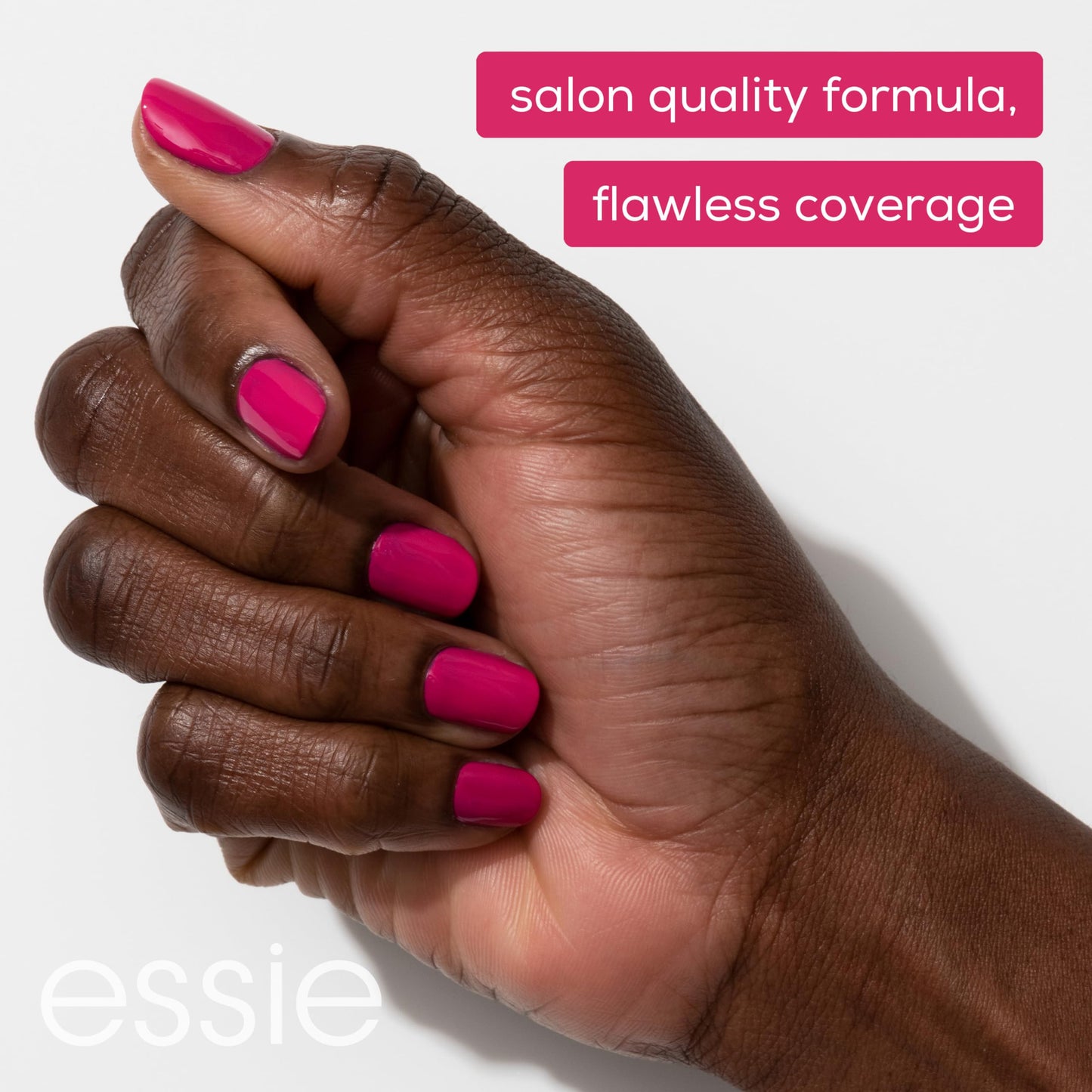 essie salon-quality nail polish, vegan, purple, shimmer, flirty flutters, 0.46 fl oz