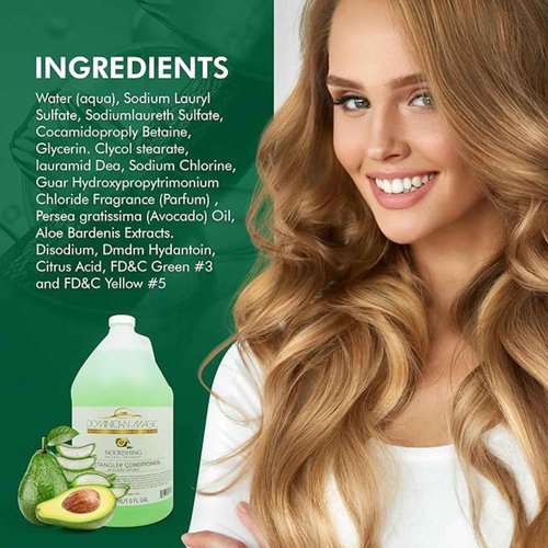 Dominican Magic Detangler Avocado Conditioner - Hair Conditioner for Women, All Natural Hydrating Conditioner, Coconut Infused Suitable for All Hair Types, 1 Gal