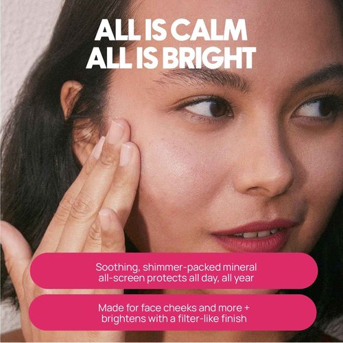 SPOOGE Cheeky Mineral All-Screen - SPF 30 Shimmer Body Sunscreen with Caffeine - Dermatologist Developed & Reef Safe Skincare with Glowy Finish for Beach & Festivals (3.4oz)