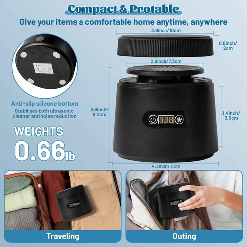 MALLMALL6 Ultrasonic Retainer Cleaner with UV & Air-Drying, 45kHz Portable Dental Retainer Machine with 3 Timing Modes, Dental Cleaning Pod for Dentures Mouth Guards Braces Aligner Jewelry