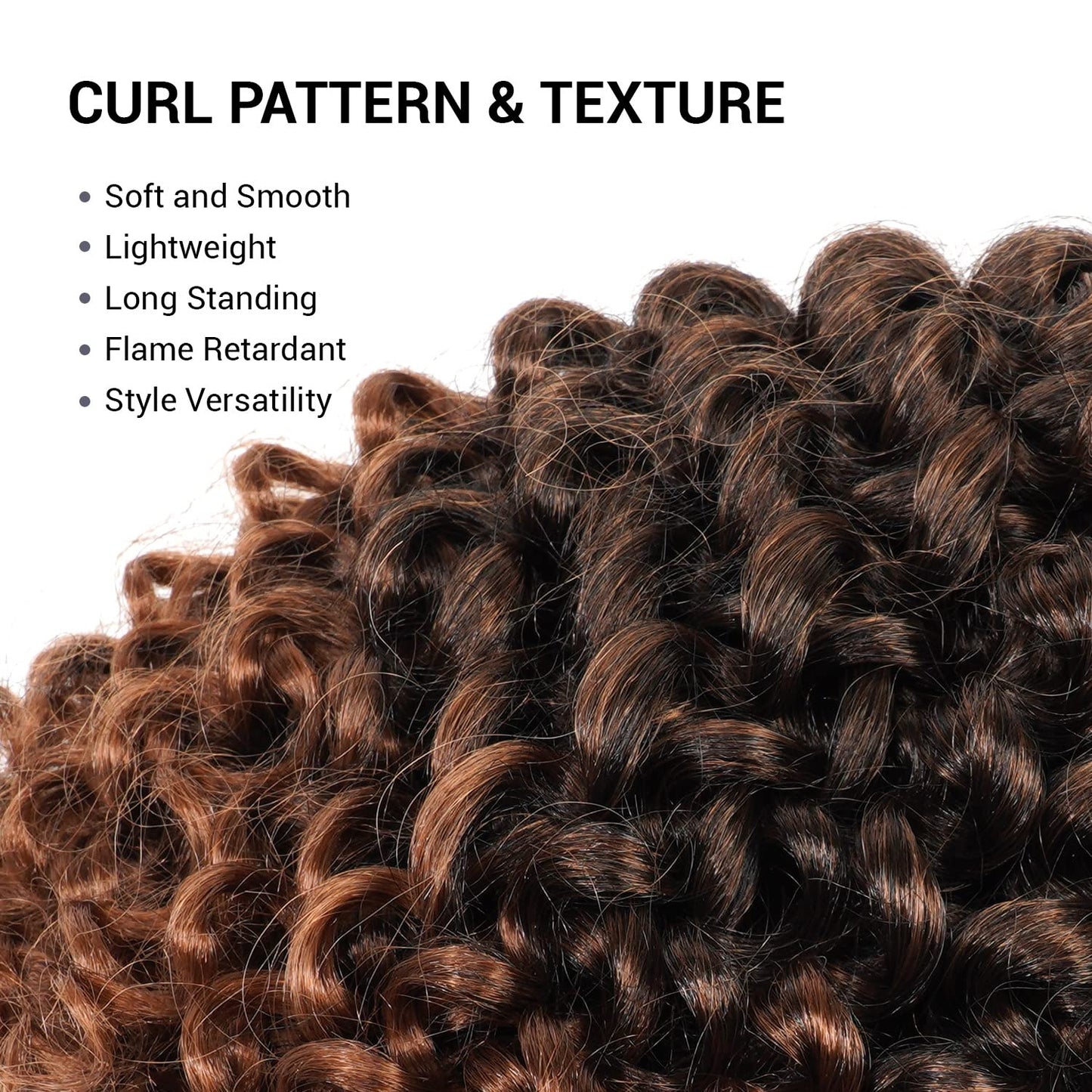 6 Bundle (3 Pack) 8 Inch AU-THEN-TIC 2X Spiral Wand Curl Crochet Braids Jamaican Bounce Curly for Black Women Syntheric Hair Extensions FreeKalon Fiber (3-Pack, T1B/30-tipped Off Black & LightAuburn)