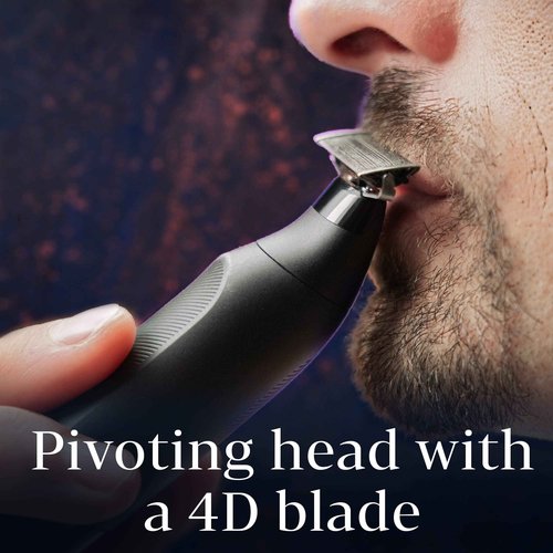 King C. Gillette All-in-One Styler Beard Trimmer Razor Refill with 4-Directional Metal Razor Blades, 1 Cartridge (Pack of 2)