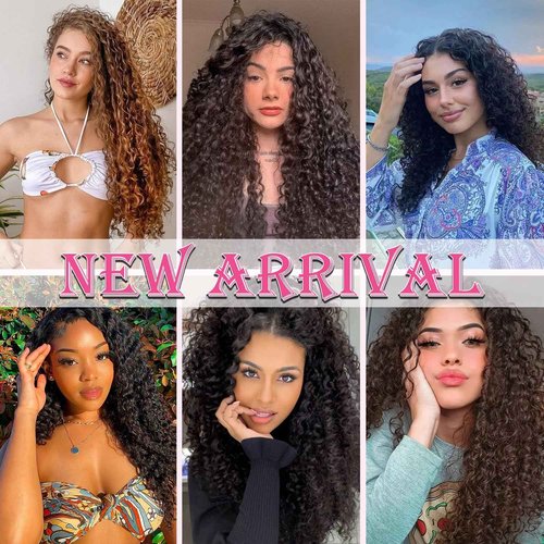 Naniciar Gogo Curl Crochet Hair 18 Inch 7 Packs Curly Crochet Hair for Black Women, Deep Wave Crochet Hair Beach Curl Synthetic Braiding Hair Extensions(18Inch 1B/30/27)