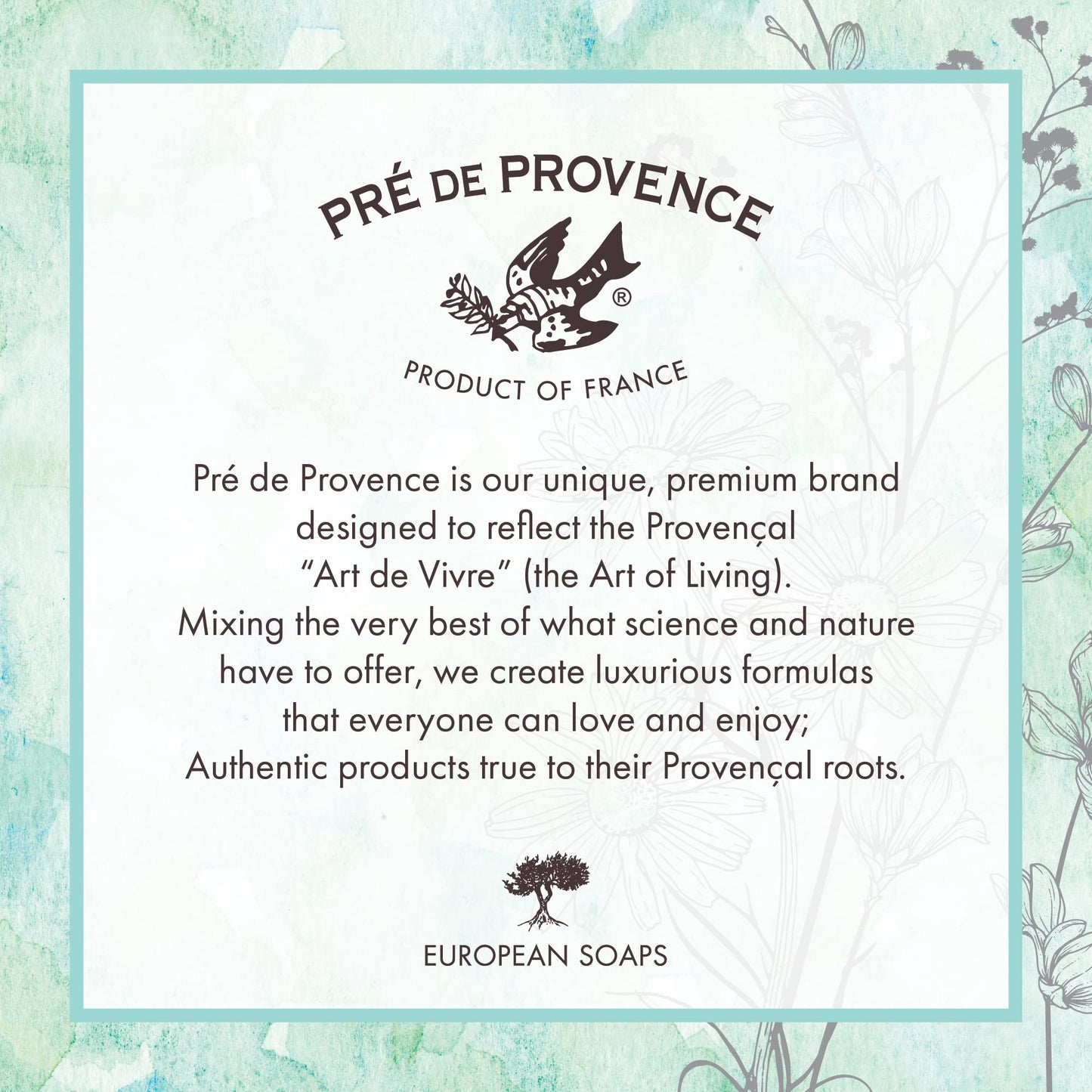 Pre de Provence Artisanal Soap Bar, Enriched with Organic Shea Butter, Natural French Skincare, Quad Milled for Rich Smooth Lather, Cucumber, 8.8 Ounce