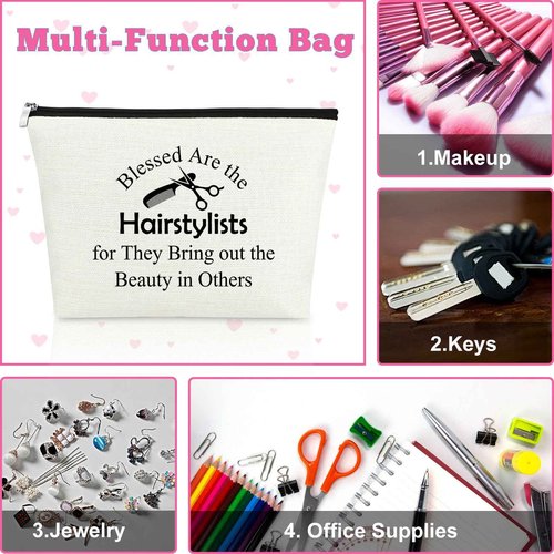 Mxrymvu Hairdresser Gifts Hair Stylist Gifts Makeup Bag Cosmetology Graduation Gift Hair Dresser Gift Cosmetic Bag Appreciation Thank You Christmas Birthday Present for Barbers Travel Makeup Pouch