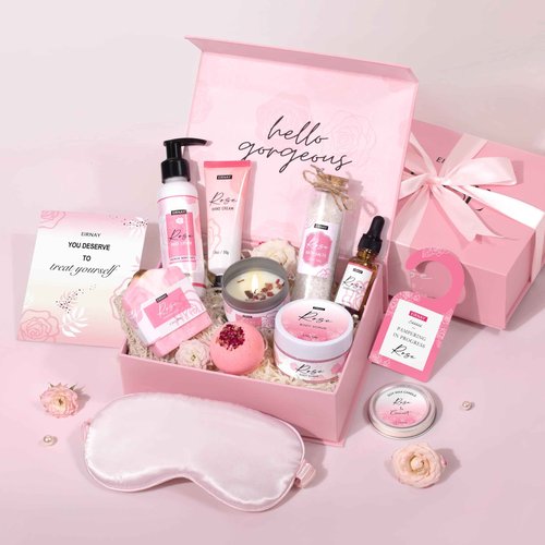 EIRNAY Gifts for Women Birthday Gift Baskets Home Spa Relaxing Self Care Gift for Woman Mom Her Sister Wife Auntie Care Package Thank You Gift Bridal Shower for Women Friendship Ideas