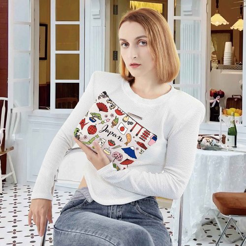 LEVLO Japan Travel Pouch - Zipper Pouch Bag for Souvenirs & Gifts, Japanese Trip Theme