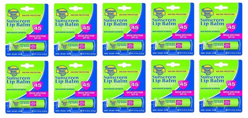 Banana Boat Aloe Vera Lip Balm SPF 45, 0.15 Ounce (10 Pieces)