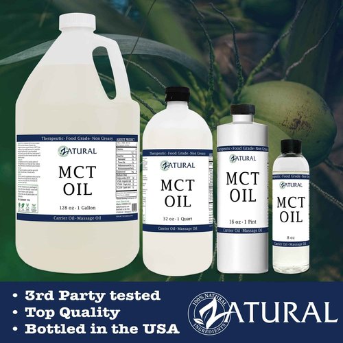 Pure MCT Oil, Carrier Oil, Massage Oil, Hydrating Oil, Hair Oil, Food and Therapeutic Grade, 32 Oz