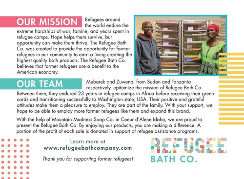 Refugee Bath Co. Variety Pack Bath Bombs Tea Tree and Eucalyptus Essential Oils Cocoa Butter Support Refugee Employment in USA (12 Pack)