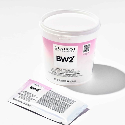 Clairol Professional BW2+ Dedusted Extra Strength Powder Lightener for Hair Highlights, 16 oz.