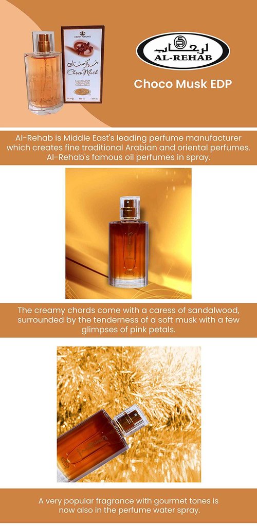 Al Rehab Choco Musk Eau De Parfum Spray, 1.7 Ounce (Pack Of 6)