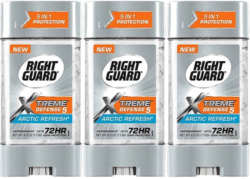 Right Guard Total Defense 5 Power Gel, Antiperspirant and Deodorant, Artic Refresh 4 Ounce (Pack of 3)