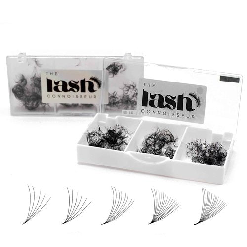 8D - D Curl 750 Fans Mixed Promade Fans Lash Extensions | TLC Lash Supplies 4D to 16D Premade Fans 7 mm to 16 mm Mixed Length Thin Base Premade Fans Eyelash Extensions (8D - D Curl, 14-15-16 mm)