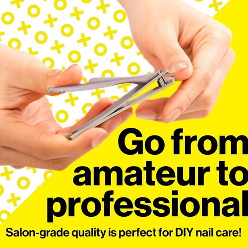 Nail Clippers Set + Cuticle Trimmer, Stainless Steel Ingrown Toenail Tool, Professional Fingernail & Toenail Clippers for Thick Nails, Non-Slip Cuticle Nipper Stainless Steel Cutter Fingernails and To