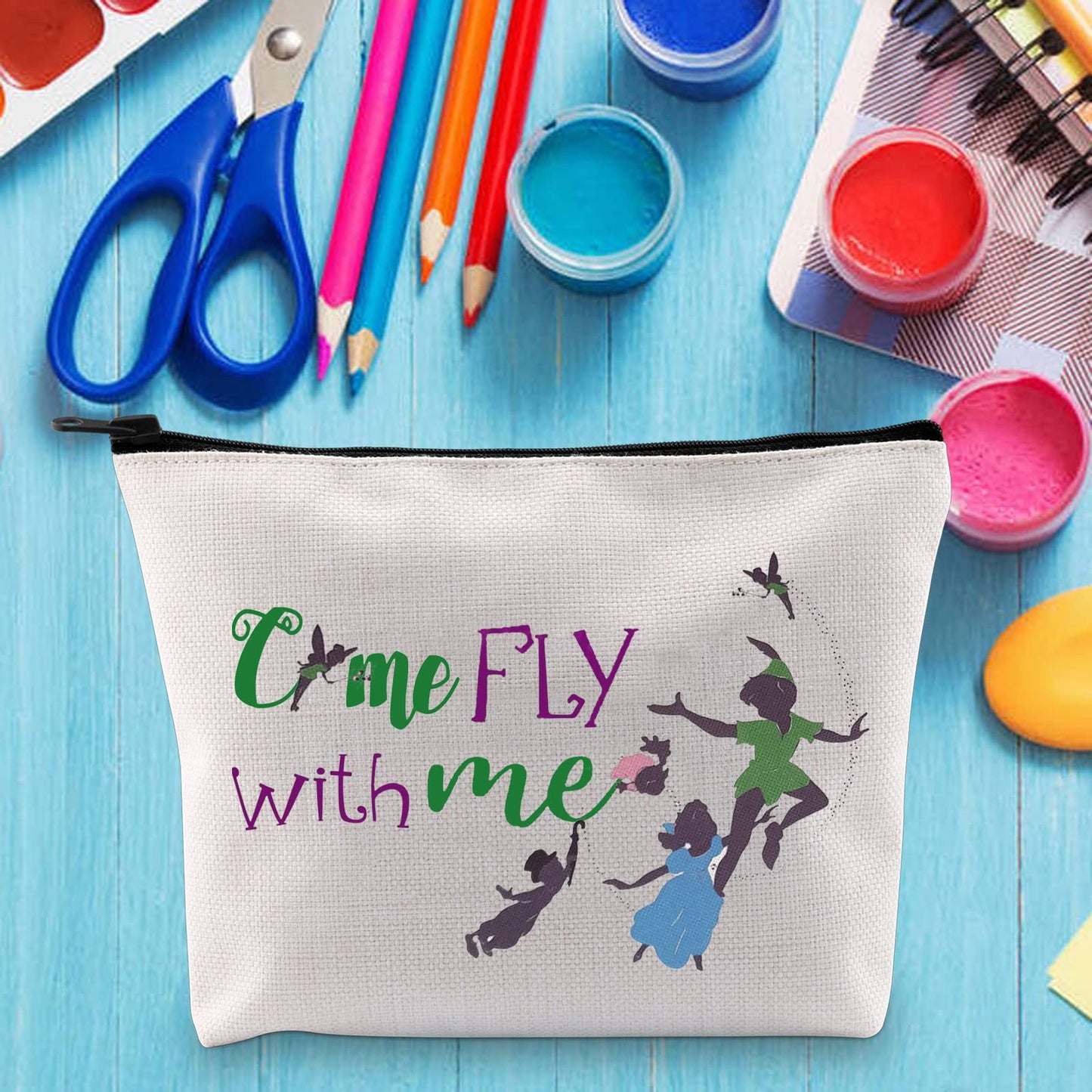 LEVLO Pan Fans Cosmetic Bag Pan Movie Fans Gift Come Fly With Me Makeup Zipper Pouch Bag (Come Fly With Me)