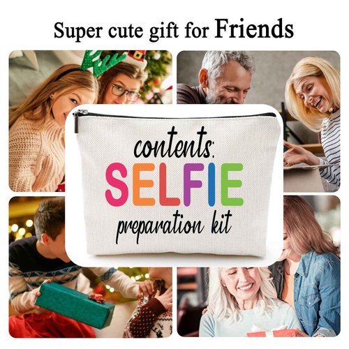 ZUYUROU Funny Cosmetic Bag - Travel Pouch for Beauty Essentials, Selfie Preparation Kit, Girls Birthday Gifts