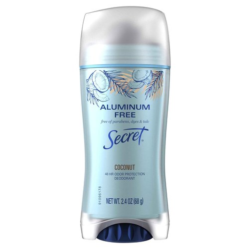 Secret Aluminum Free Deodorant for Women, Coconut 2.4 oz, Pack of 12