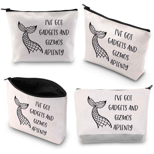 BDPWSS Mermaid Gift Beach Lover Makeup Bag I've Got Gadgets And Gizmos Aplenty Summer Vacation Beach Themed Gift