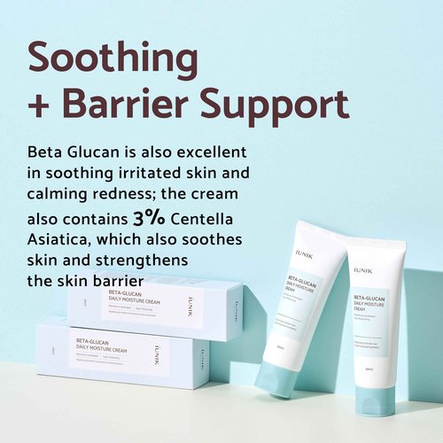 IUNIK Beta Glucan Daily Moisture Cream & Propolis Vitamin Glow Sleeping Mask Deep Nourishing Overnight Facial Moisturizer with Tea Treaa & Centella Asiatica Extracts Revitalizing Korean Skincare