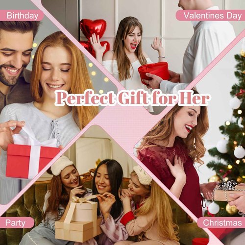 ALLROSE Compact Mirror, 1X/3X Magnifying Travel Mirror with Light Small Purse Mirror Pocket Mirror for Makeup, Mini LED Portable Handheld Makeup Mirror Travel Essentials Gifts for Women Girls, Pink