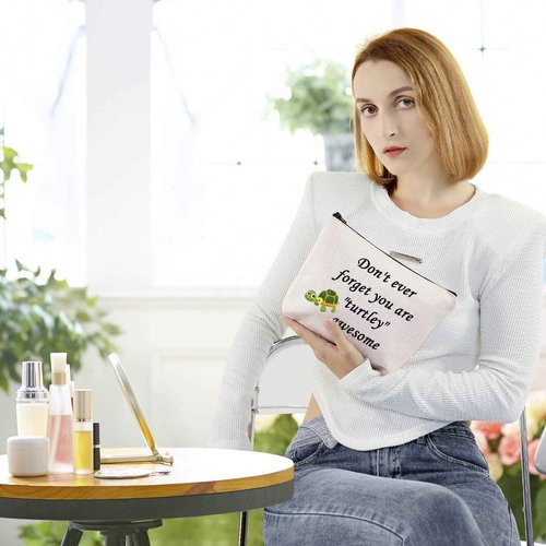 Inspirational Turtle Gift Don’t Ever Forget You are Turtley Awesome Makeup Bags Graduation Birthday Gift ('Turtley' Awesome)