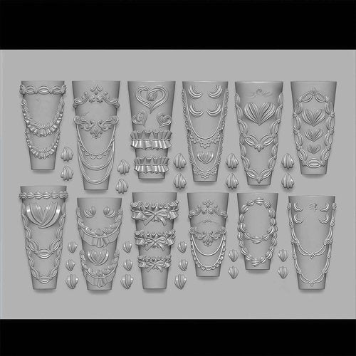 3D Cream Nail Mold Silicone Tools Lace Nails Charms Resin Molds Art for Accessories Supplies
