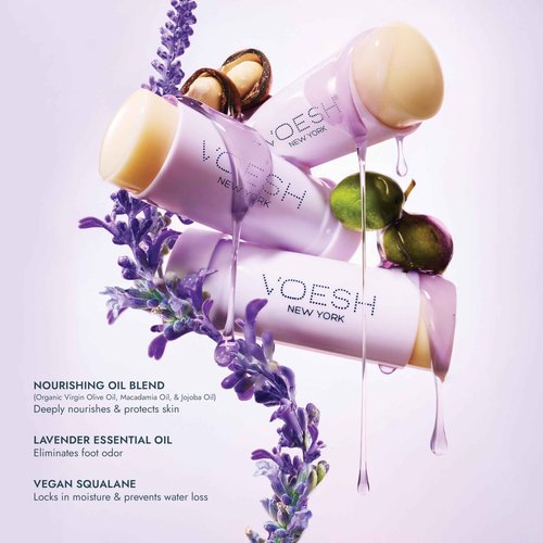 VOESH Heel Repair Duo, Solemate Heel Repair Balm & Moisturizing Heel Socks, Cracked Heel Stick Balm, Foot Care for Men & Women, at-Home Foot Care, K-Beauty Korean Skincare - Lavender