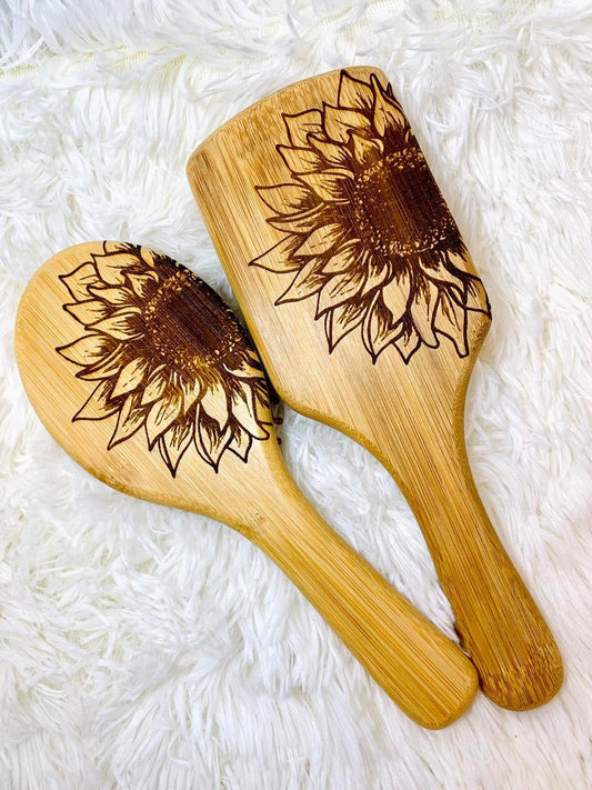 Sunflower Bamboo Hair Brush (Round)