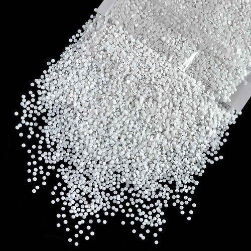 qiipii 10000PCS 2mm White Resin Rhinestones for Crafting SS6 Pure White Flatback Jelly Stones Bulk Non-Hotfix Diamonds Gems Charms for Nails Face Eyes Makeup Body Mugs Tumblers Bottles Crafts Clothes