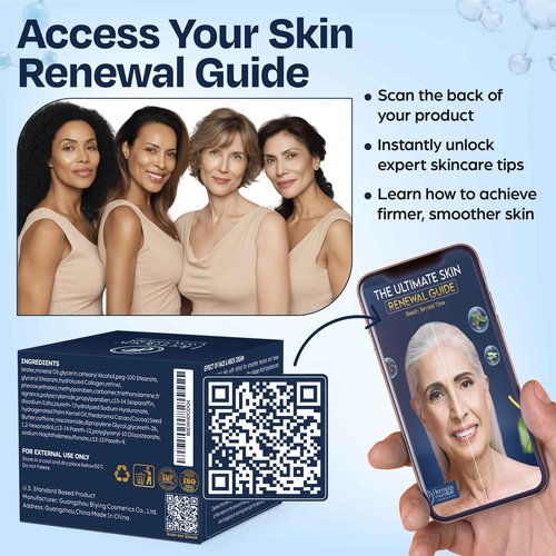 Hermony Essentials Everyday Glow Cream - Radiant Renewal Trio with Collagen, Retinol & Hyaluronic Acid - Hydrating Face & Decollete Cream for Women of All Ages - 1.7 oz