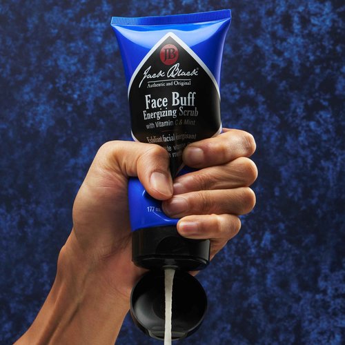Jack Black Face Buff Energizing Scrub, 6 fl oz - Mens Facial Scrub, Exfoliating Face Wash for Men, Mens Skin Care and Facial Care