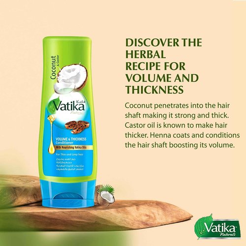 Vatika Naturals Coconut Shampoo, Oil & Conditioner Combo | Deeply Nourishing Trio with Coconut, Henna & Castor Oil | Repairs Damage, Hydrates & Restores Shine for Smooth, Frizz-Free Hair