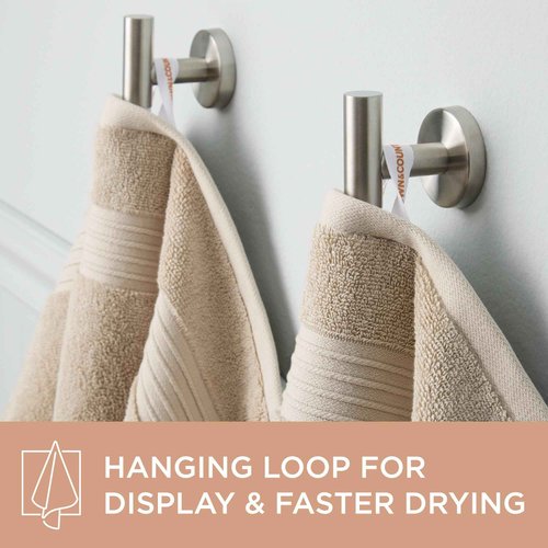 TOWN & COUNTRY EVERYDAY 4-Piece Solid Dobby Border Washcloth Set, 13x13-Inch, 100% Cotton, Plush & Absorbent 650GSM, Beige