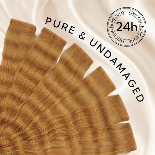 HOTBANANA Invisi Edge Tape in Hair Extensions Human Hair, 10inch 30g 10pcs Invisible & 10pcs Classic Auburn Ginger Seamless Tape in Hair Extensions Straight Injected
