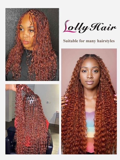 350 Braiding Hair 1 Bundle 50g 22 Inch Dark Ginger Braiding Hair Copper Braiding Hair Extensions Deep Water Wave Bulk Human Hair for Braiding 100% 12A Brazilian Human Bariding Hair for Boho Braids