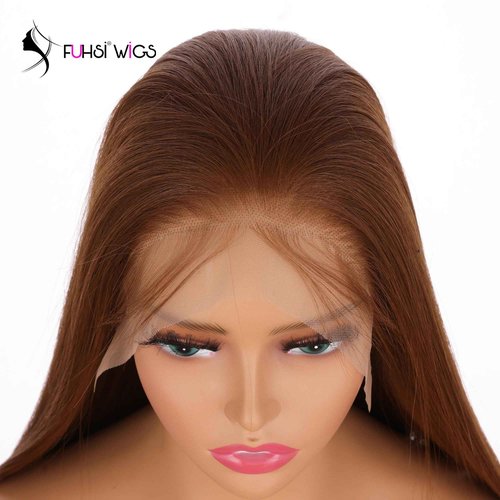 FUHSI 13×6 Dark Brown Wigs Synthetic Hair Real Natural Wig For Women – Soft & Smooth, Tangle-Free Straight Lace Front Wig,Elastic Straps, For Perfect Fit 250D 22"
