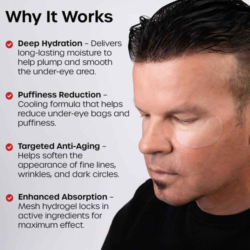 The Man Silicone Face Scrubber for Men, Exfoliating Face Massager, Flex Face Brush for Men, Removes Dead & Dry Skin, Shower Facial Cleansing Brush (Face Scrubber & 6 Pairs Eye Mask)