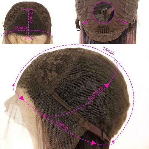 Lovestory Brown Hair Highlights 13x3 Synthetic Lace Front Wigs Long Straight Blonde Highlights Hair Wig Heat Resistant Synthetic Lace Front Wigs for Fashion Women