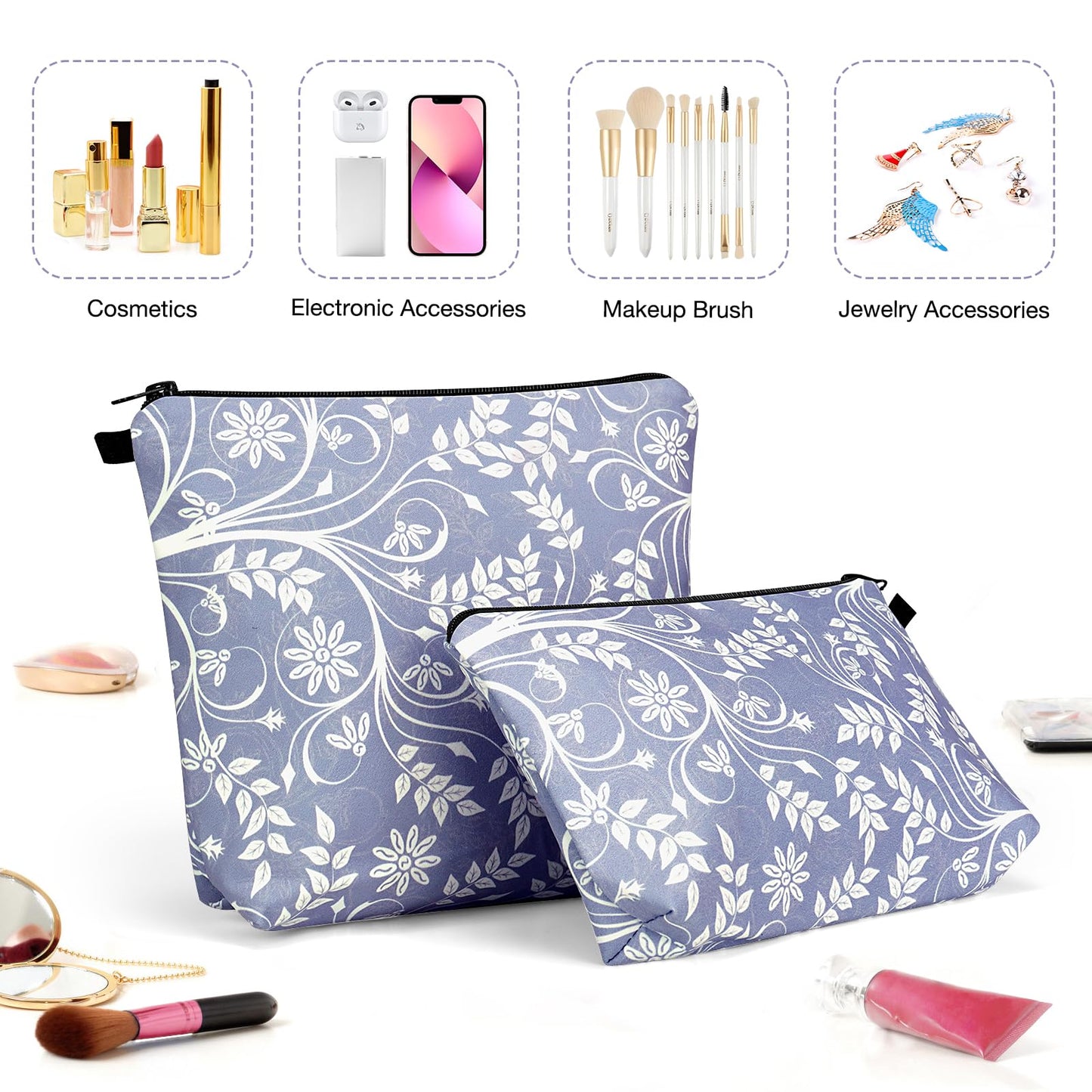 Noozion Large Makeup Bag Cosmetic Bag for Women Travel Bags Makeup Pouch for toiletries Water Resistant Girls Gift