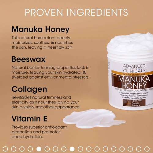 Advanced Clinicals Manuka Honey Hydrating Cream + Vitamin C Brightening Body Oil Set