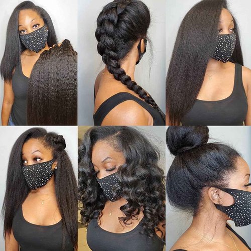 LINYINGYH Human Hair Kinky Straight Yaki Closure 14 Inch Brazilian Virgin Hair Remy 4x4 Lace Closure Free Part 150% Density Light Brown Lace Baby Hair Natural Color