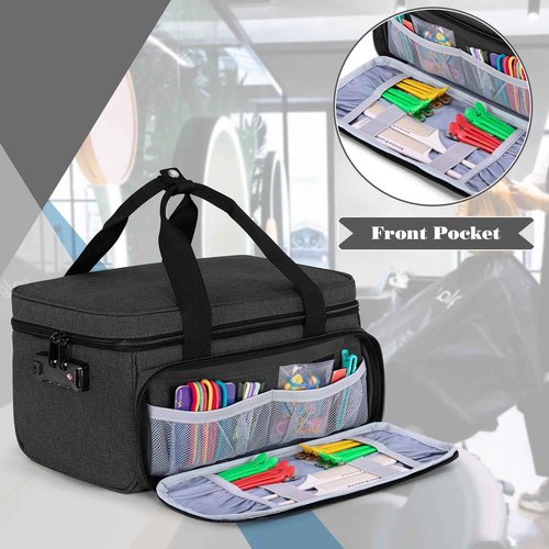 CURMIO Hair Clipper Carrying Case, Hair Cutting Supplies Bag Compatible with Ufree/Brightup/Wahl/KIKIDO/Novah/Hatteker/Andis and Most Standard Hair Trimmer, Bag Only, Black